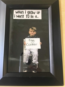 My aunt posted this on Facebook of my cousin at his pre-school program I thought it would be more appreciated here