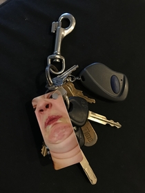 My beautiful sister sent me this key change with her picture on it