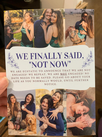 My best friends Not Engagment announcements I just got in the mail