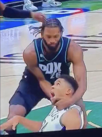 My boy really had enough of Giannis