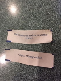 My boyfriend and myself got these in our fortune cookies