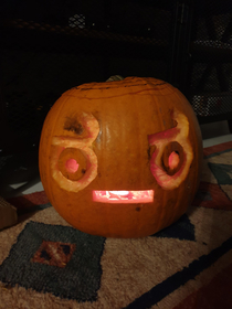 My boyfriend has never carved a pumpkin before the result