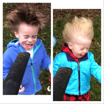 My boys wanted to help with the yard work