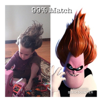 My brother did crazy hair day with his kids and sent me a picture of my niece so I made this and sent it back 