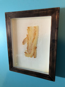 My brother gave me a piece of bacon he cast in resin for my birthday