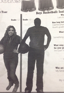 My brother got his picture in the school newspaper