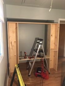 My brother in law was so proud of the shelves he built