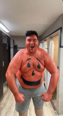 My brother is the Kool Aid man for hollowed this year
