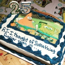 My brother said he was waiting  years to make this cake for my BDay