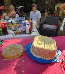 My brother took a pic of my niece Birthday cakes and didnt know it yet butat the same time take a picture of my existential crisis