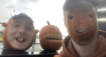 My brother used face swap on his pumpkin The result is terrifying