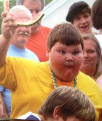 My brother was the favorite to win a - year-old watermelon eating contest At least until this guy showed up