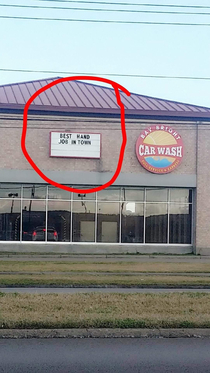 My buddy just sent this to me A car wash in our town