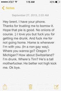 My buddy Kenny had an accident and fell into a coma This is a secret message he left on my phone about a year ago In the note app