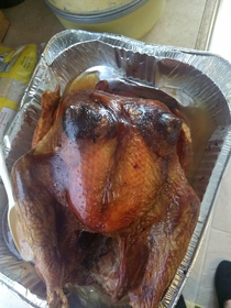 My buddy sent me a picture of his turkey and I really hope it was a joke bc this thing has NIPPLES