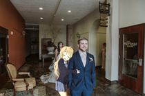 My buddy was the photographer for my wedding He decided to put an anime babe next to me my now wife behind me really makes the photo
