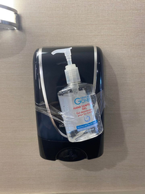 My building filled the hand sanitizer sort of