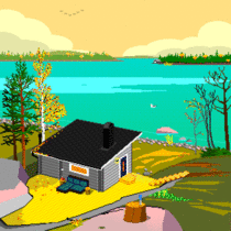 My cabin An attempt at pixel art