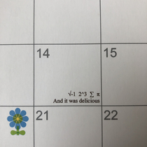 My calendar has an interesting note for today