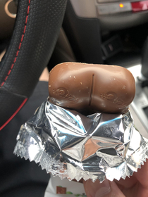 my candy bar looks like a chocolate ass