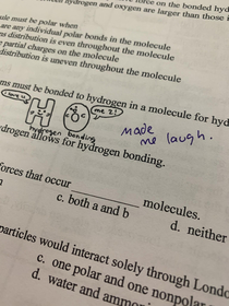 My chemistry teacher thought my drawing was funny