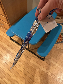 My childs daycares arts and crafts project the blue prison shank