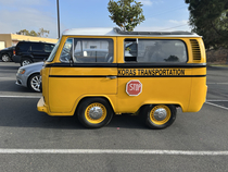 My co-worker is a school bus driver this is his new car