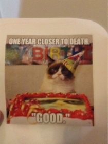 My cousin gave me this birthday card today