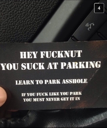 My cousin got this left on his car