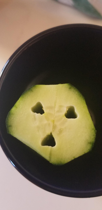 My cucumber wasnt happy with my salad
