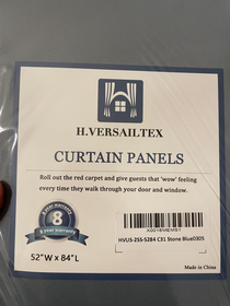 My curtain packaging