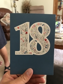 My dad couldnt find an st birthday card for my grandad so he brought the next best thing