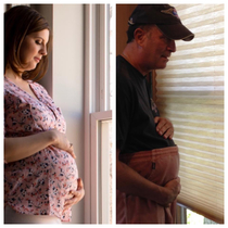 My dad decided to recreate my maternity shoot