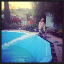 My dad was filling up the pool