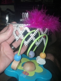 My daughter brought this to me complaining because she wanted her tiara What sorcery is this