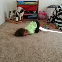 My daughter got out of bed then changed her mind