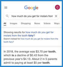 My daughter lost a tooth My spouse and I said it was worth a dollar Our daughter sent us this screenshot