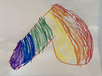 My daughter said she drew me a rainbow heart then handed me this