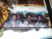 My daughters face going down the Jurassic Park ride is my new favorite picture