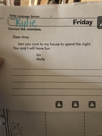 My daughters homework