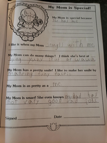 My daughters Mothers Day activity from school I feel attacked 