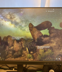 My default windows Lock Screen today had a giant rock penis
