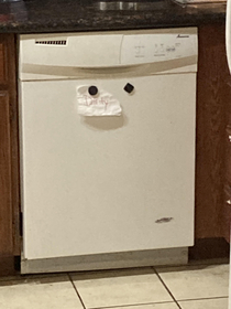 My dishwasher looks very concerned