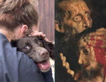 My dog got some shots today and it reminded me of a famous painting
