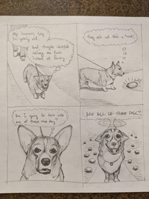 My dog is getting older so I drew this comic to explain the afterlife