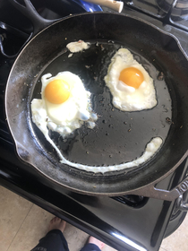 My eggs were happy to see me this morning 