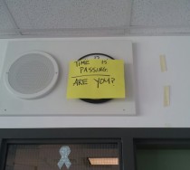 My English teacher put this on the clock during finals How clever