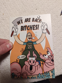 My family hosts a pig roast every year but we havent gotten a chance for a few years due covid but this is our card