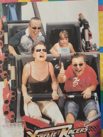 My family in Legoland in  they seemed to enjoy the ride more than I did