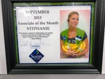 My Favorite Associate of the Month Photo